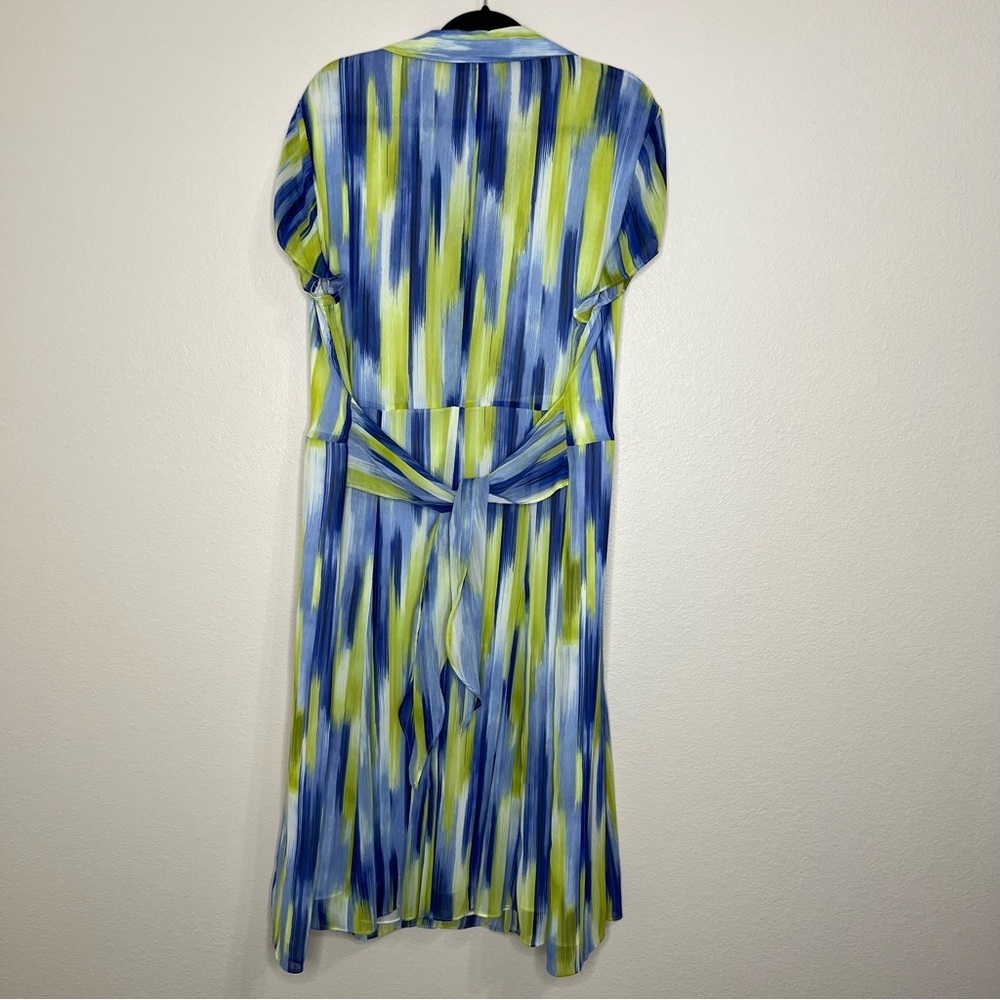 Evan Picone Blue and Green Patterned Dress - Picture 8 of 11